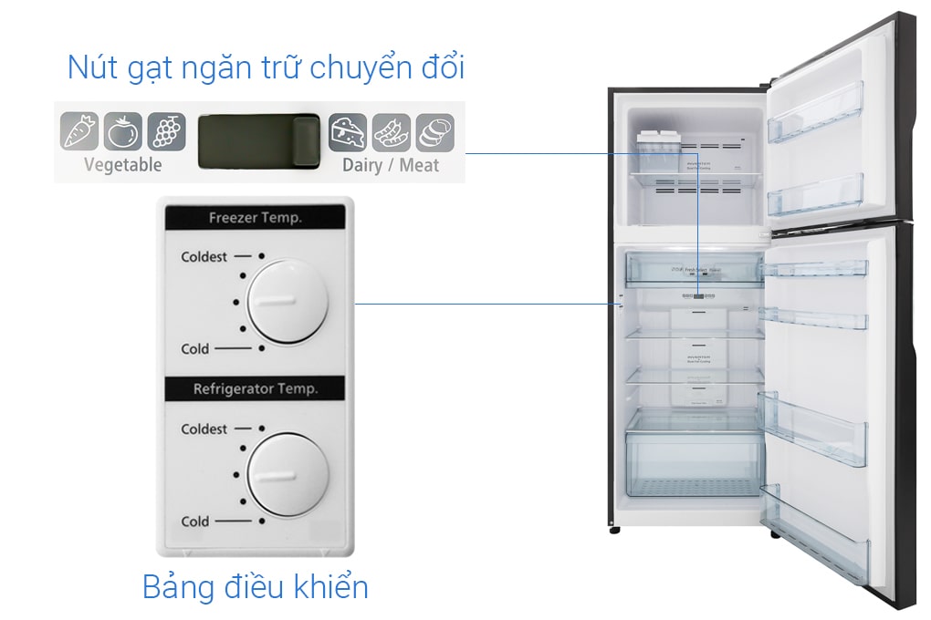Tủ lạnh Inverter 406 lít Hitachi R-FG510PGV8 GBK - Hàng chính hãng
