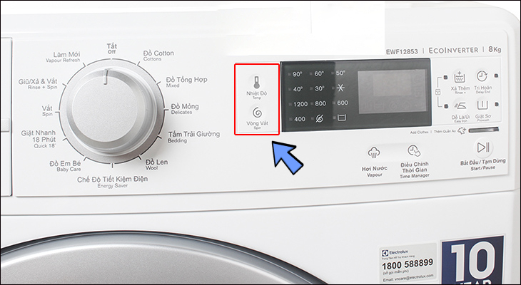 Bảng mã lỗi máy giặt cửa trước Electrolux