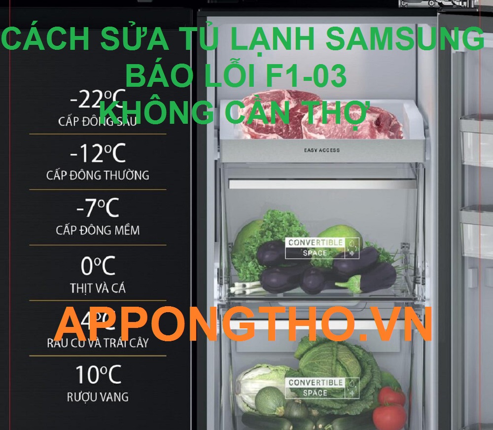 Tại sao Lỗi F1-03 tủ lạnh Samsung là hỏng cảm biến TC?